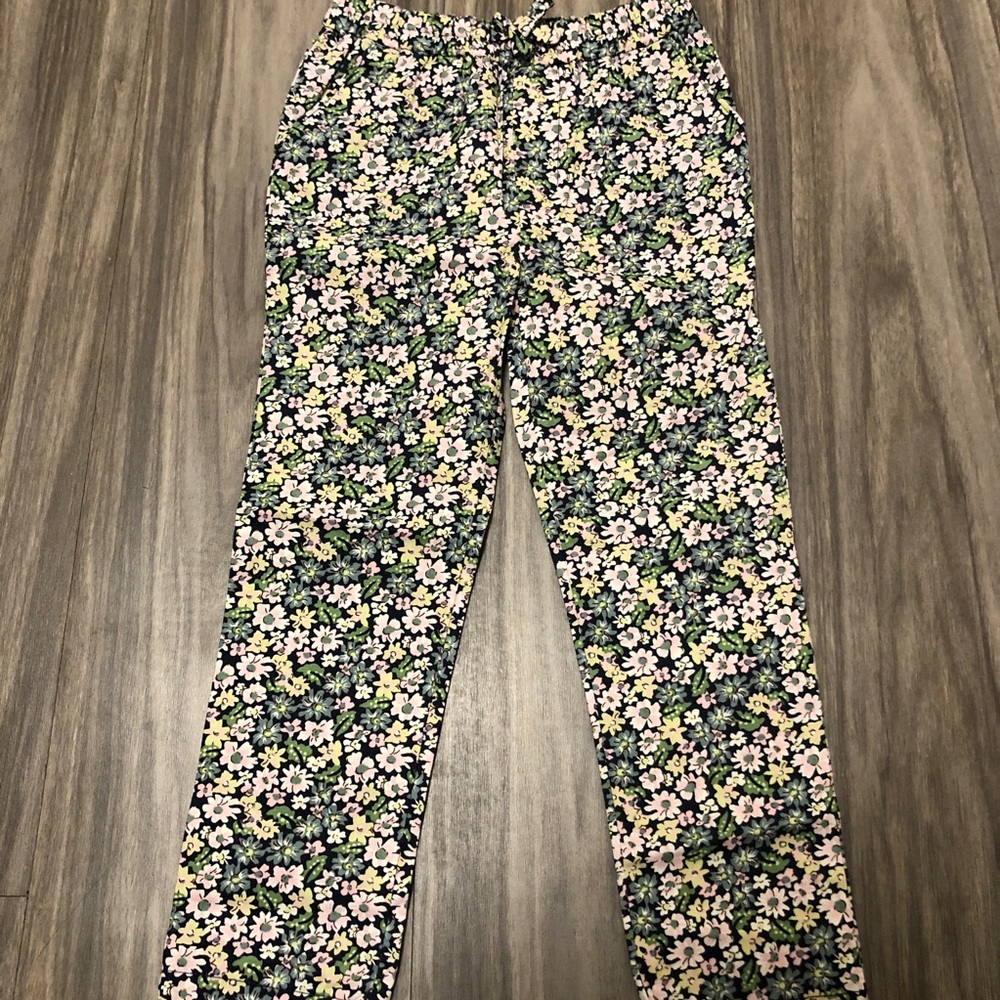 Baby Gap floral flower print pants Girls 4T multi color NWT
